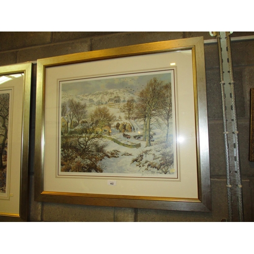 402 - James McIntosh Patrick, Signed Print, Winter Farm Scene, 781/850