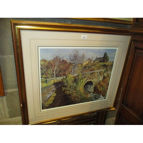 417 - James McIntosh Patrick Signed Print The Old Bridge, 762/850