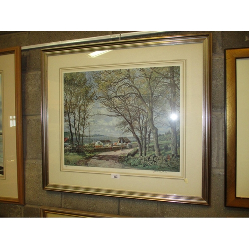 424 - James McIntosh Patrick Signed Print Yacht Club Broughty Ferry 208/850