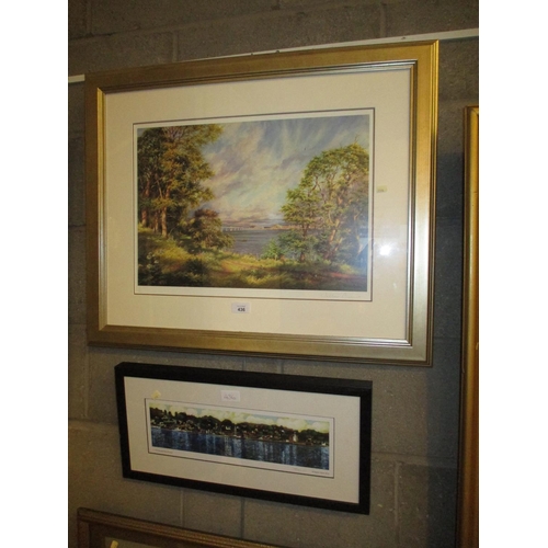 436 - Stephen French Signed Print of Broughty Ferry and William Binnie Signed Print of Dundee