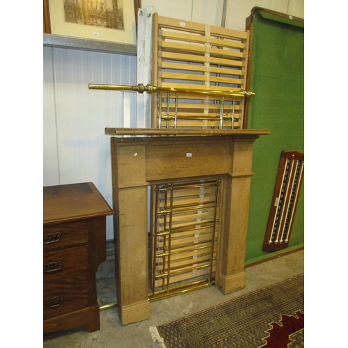 443 - Brass Double Bedstead and a Mantelpiece