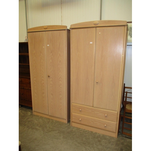 457 - Pair of Stag Wardrobes