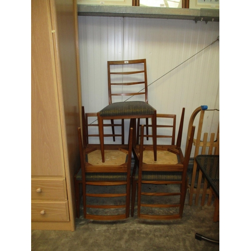 458 - Set of 5 Mid 20th Century Teak Dining Chairs