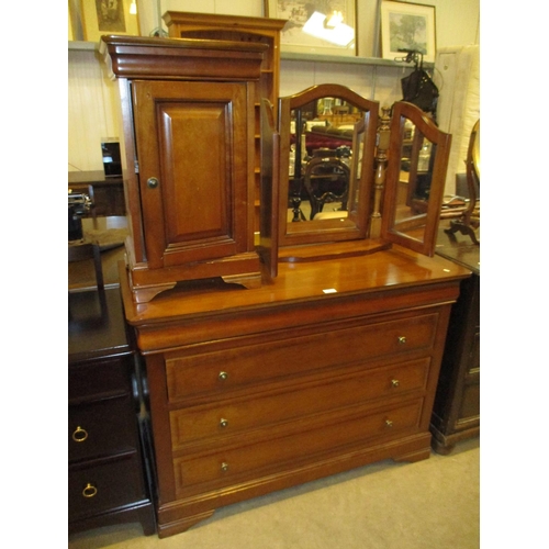 470 - Exigence Chest of 4 Drawers, 114cm, with Matching Bedside Cabinet and Dressing Mirror