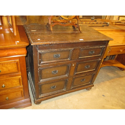 471 - Antique Style Oak Chest of 3 Drawers, 88cm