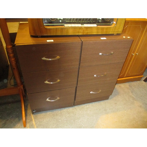 483 - Pair of 3 Drawer Bedside Chests