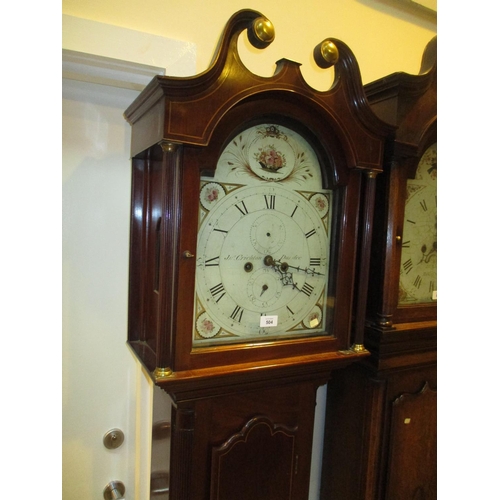 504 - Jn. Crichton Dundee Eight Day Inlaid Mahogany Longcase Clock