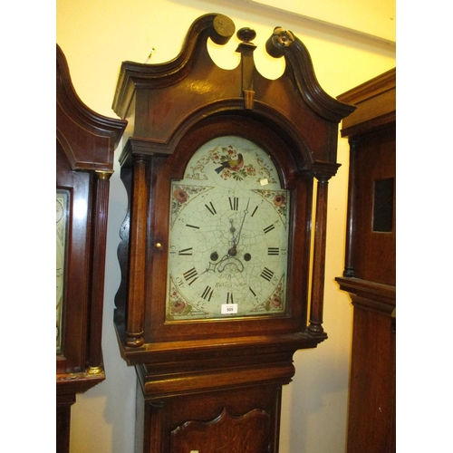 505 - Jn. Roger Bridgeforth Inlaid Oak Longcase Clock