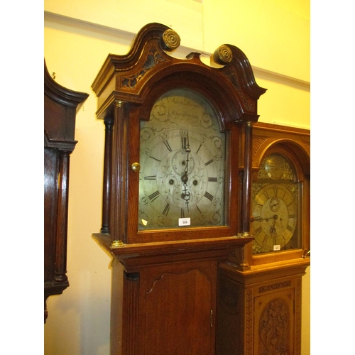 506 - Adam Pringle Edinburgh Eight Day Oak Longcase Clock