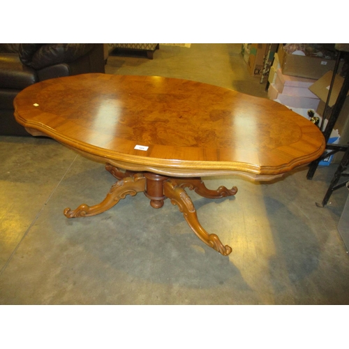 509 - Shaped Walnut Coffee Table, 120x70cm