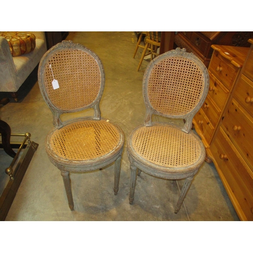 529 - Pair of French Bergere Bedroom Chairs