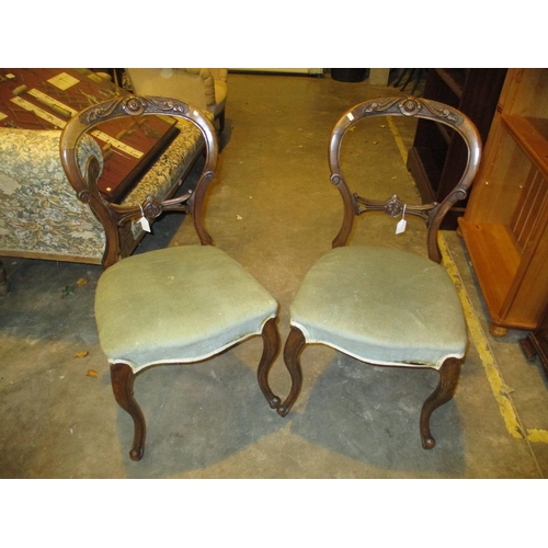 538 - Pair of Victorian Balloon Back Chairs