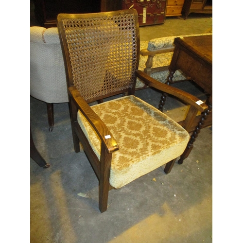 542 - Early 20th Century Bergere Back Bedroom Arm Chair