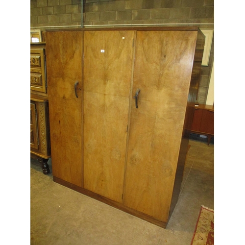 559 - Early 20th Century Walnut 3 Door Wardrobe