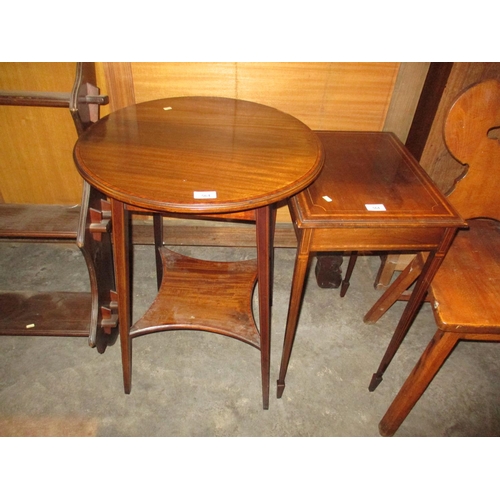 564 - Two Edwardian Inlaid Mahogany Occasional Table