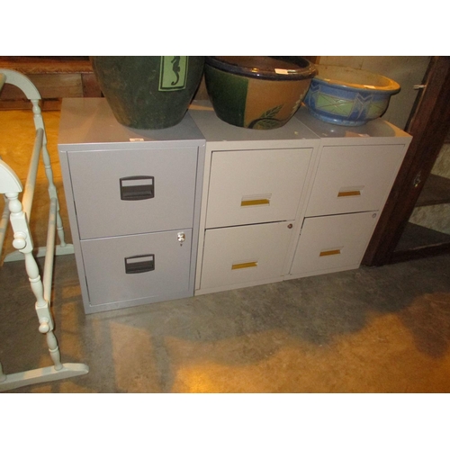 568 - Three 2 Drawer Filing Cabinets