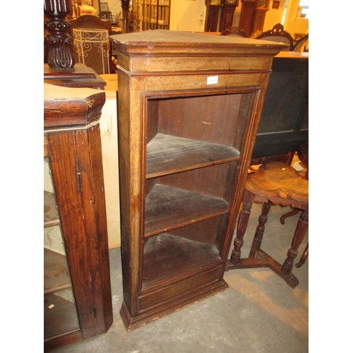 570 - French Oak Corner Wall Cabinet