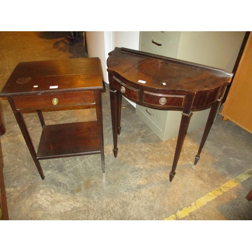 577 - Two Mahogany Single Drawer Hall Tables