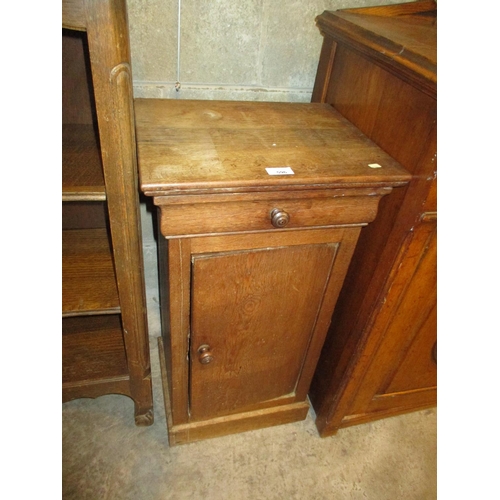 596 - Continental Oak Bedside Cabinet