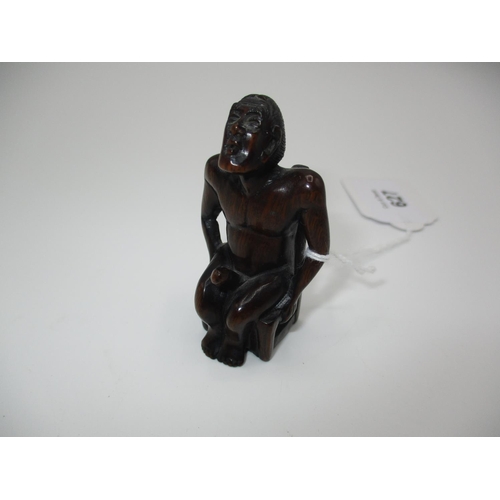 627 - Japanese Carved Hardwood Figural Netsuke