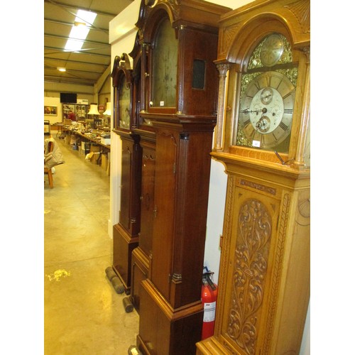 506 - Adam Pringle Edinburgh Eight Day Oak Longcase Clock