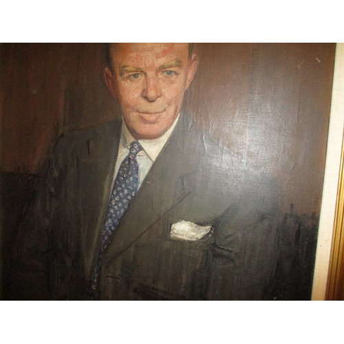 435 - Ruskin Spear, 1956, RA, (1911-1990), Oil on Canvas, Portrait of a Gentleman, 90x65cm