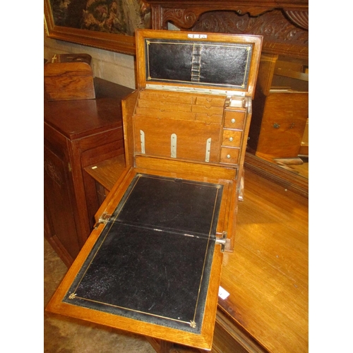 111 - Victorian Stationery Box with Folding Writing Slope