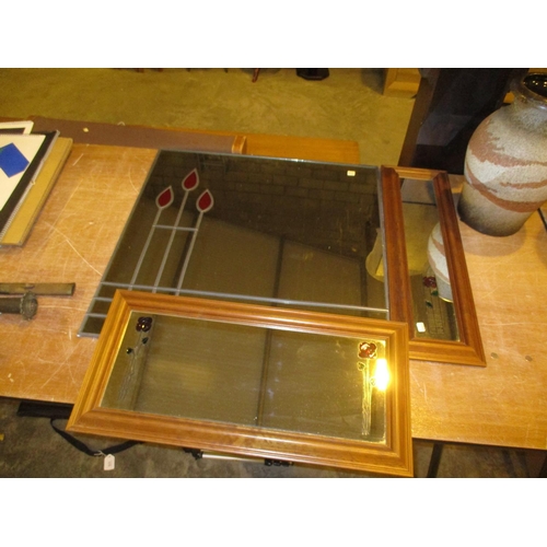 137 - Rennie Mackintosh Style Wall Mirror and 2 Others