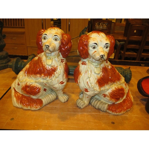 144 - Pair of Porcelain Spaniel Ornaments, 33cm