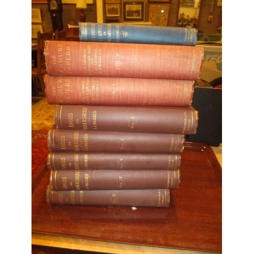 65 - Five Books Angus or Forfarshire, 2 Books Panmure Papers and Historic Scenes in Forfarshire Ex James ... 