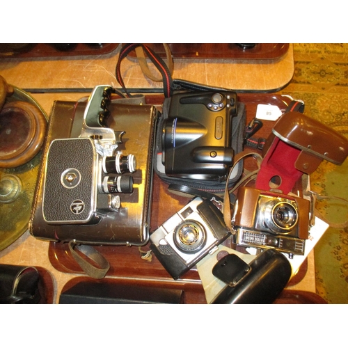 85 - Bolex Cine Camera, Zeiss Ikon Camera, Agfa and Fuji Cameras