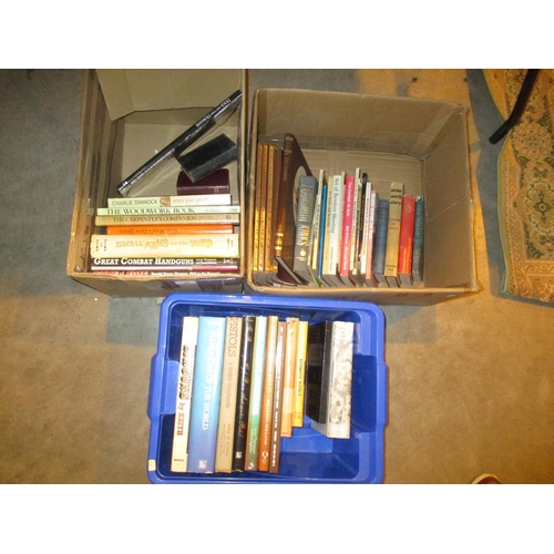 96 - Three Boxes of Books - Guns etc