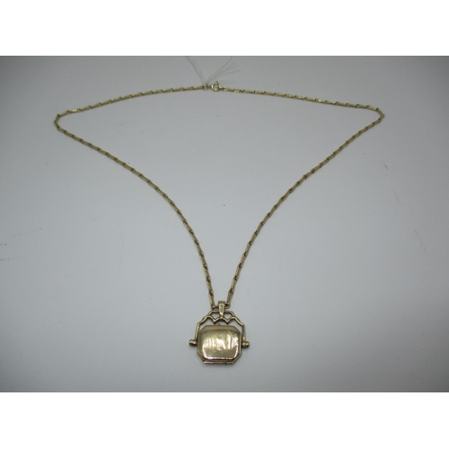 320 - 9ct Gold Necklace with 9ct Gold Swivel Pendant, 11.05g