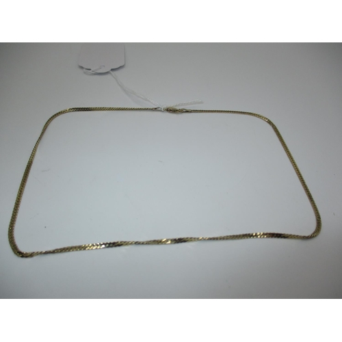 325 - 9ct Gold Flat Link Necklace, 4.66g, total length 16in