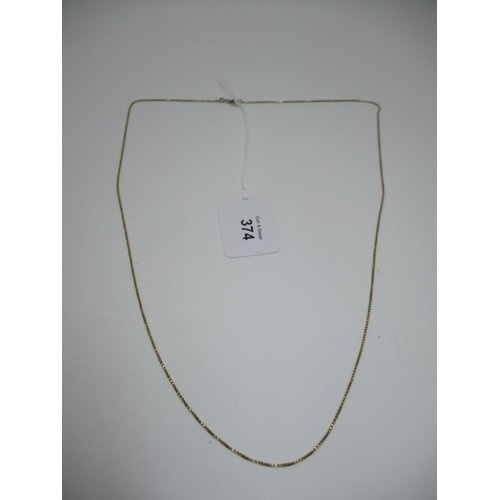 374 - 750 Gold Necklace, 6.7g