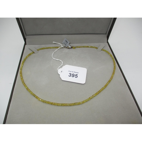 395 - 9K Gold and Yellow Sapphire Necklace