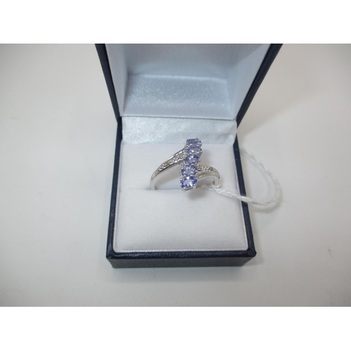 501 - Tanzanite and Diamond Ring, Size T