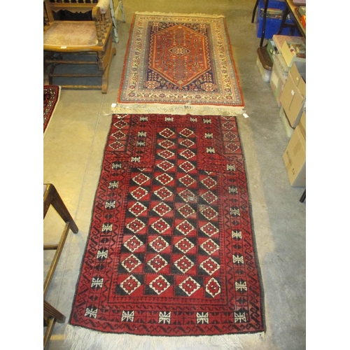 517 - Two Persian Wool Rugs, 150x92cm and 160x100cm