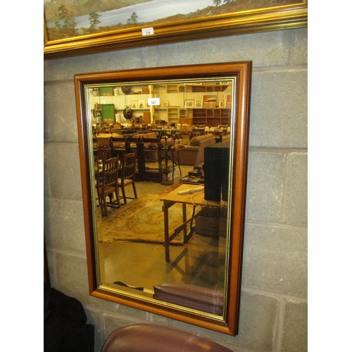 531 - Framed Wall Mirror, 86x60cm