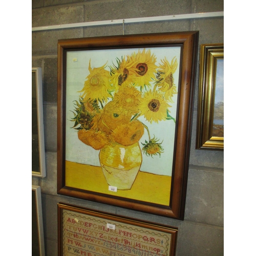 532 - Vincent Van Gough Print of The Sunflowers