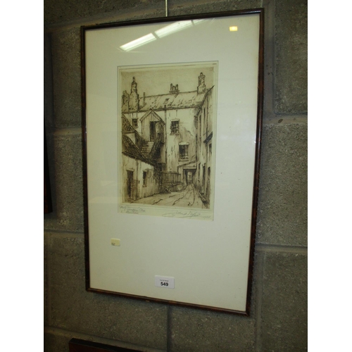 549 - John A Myles, Proof Etching, Swappies Close Montrose