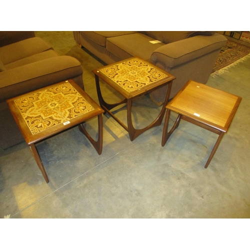 617 - Pair of Teak and Tiled Occasional Table and Another