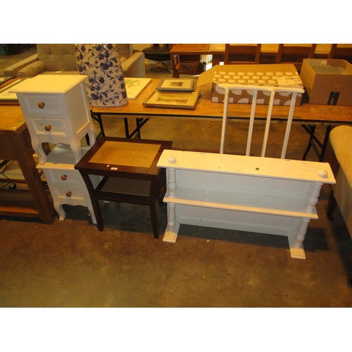 626 - Pair of Bedside Chests, Occasional Table and 2 Shelves