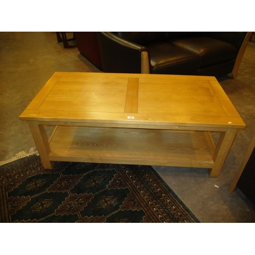 695 - Modern Oak 2 Tier Coffee Table