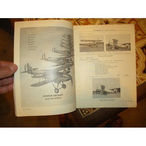 161 - Royal Airforce Display 1934 Programme, Other Ephemera, Aircraft Depot India Badge etc