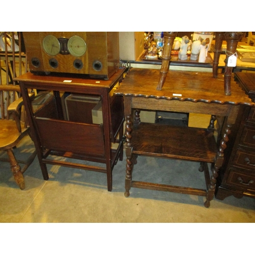 520 - Barley Twist 2 Tier Occasional Table and a Walnut Drop Flap Table