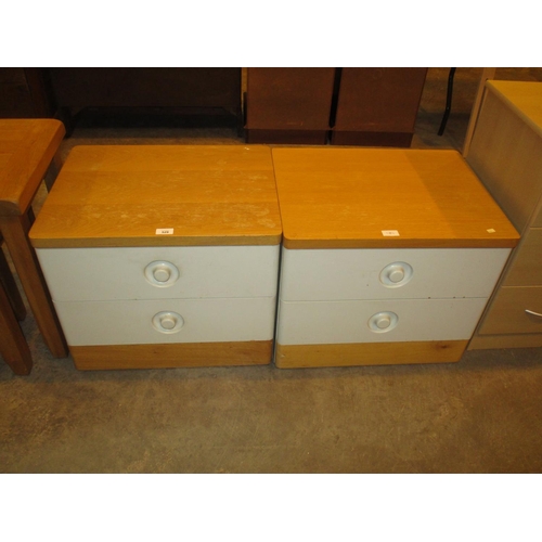 529 - Pair of Oak Top Bedside Chests