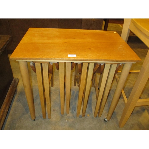 534 - Teak Nest of 4 Tables