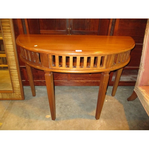 570 - Mahogany Demi Lune Hall Table, 100cm