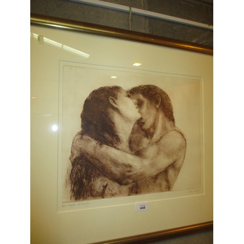 448 - Two Etchings of Kissing Couples